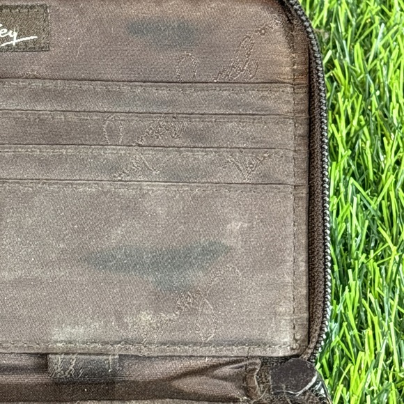 Vera Bradley Quilted Zip‎ Wallet Brown Pink Floral Cotton Wristlet - Picture 8 of 10